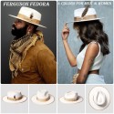 Ferguson Fedora - Ivory [Fast shipping and box packing]（Customize  name）