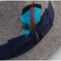 Casablanca - Long Hair Fur Felt Fedora - Gray