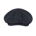 PEAKY BLINDERS SHELBY - HARRIS TWEED Genuine Scottish Harris Tweed 8 Panels Man Cap Blue-red