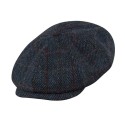 PEAKY BLINDERS SHELBY - HARRIS TWEED Genuine Scottish Harris Tweed 8 Panels Man Cap Blue-red