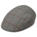 TIENDAHAT MASSIMO BURGUNDY & NAVY CHECKERED MODA FLAT CAP