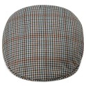 TIENDAHAT MASSIMO BURGUNDY & NAVY CHECKERED MODA FLAT CAP