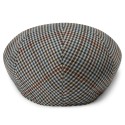 TIENDAHAT MASSIMO BURGUNDY & NAVY CHECKERED MODA FLAT CAP